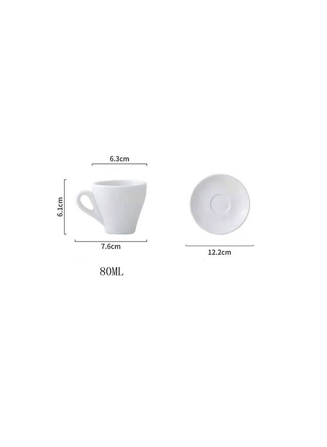 12-Piece Coffee Cup And Saucer Set Multicolour 7.6x6.1x6.3cm