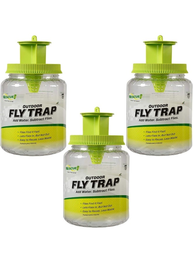 Outdoor Fly Trap - Reusable - 3 Traps