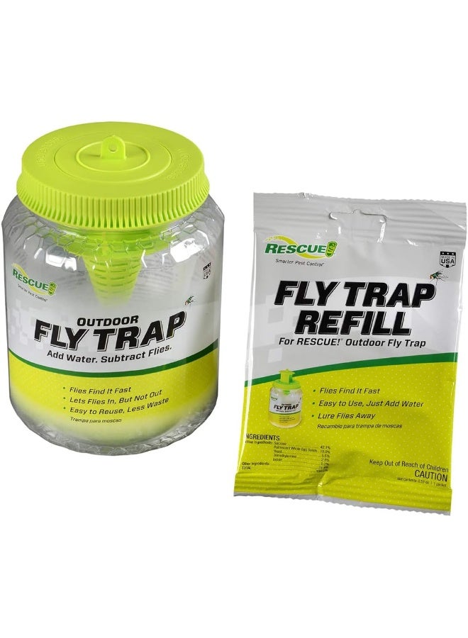 Outdoor Fly Trap - Reusable - 3 Traps