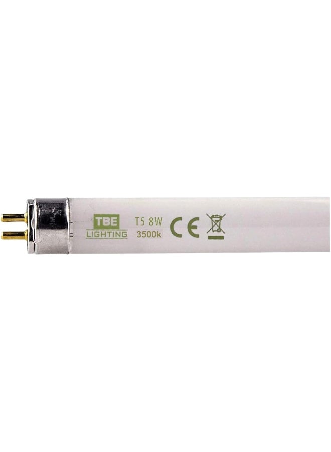 Tbe Lighting  T5 8W Fluorescent Tube Lamps 288Mm - Cfl Bulbs - G5 2-Pin Base Fittings - T5 High Efficiency Lamps, Soft White 3500K (3-Pack)