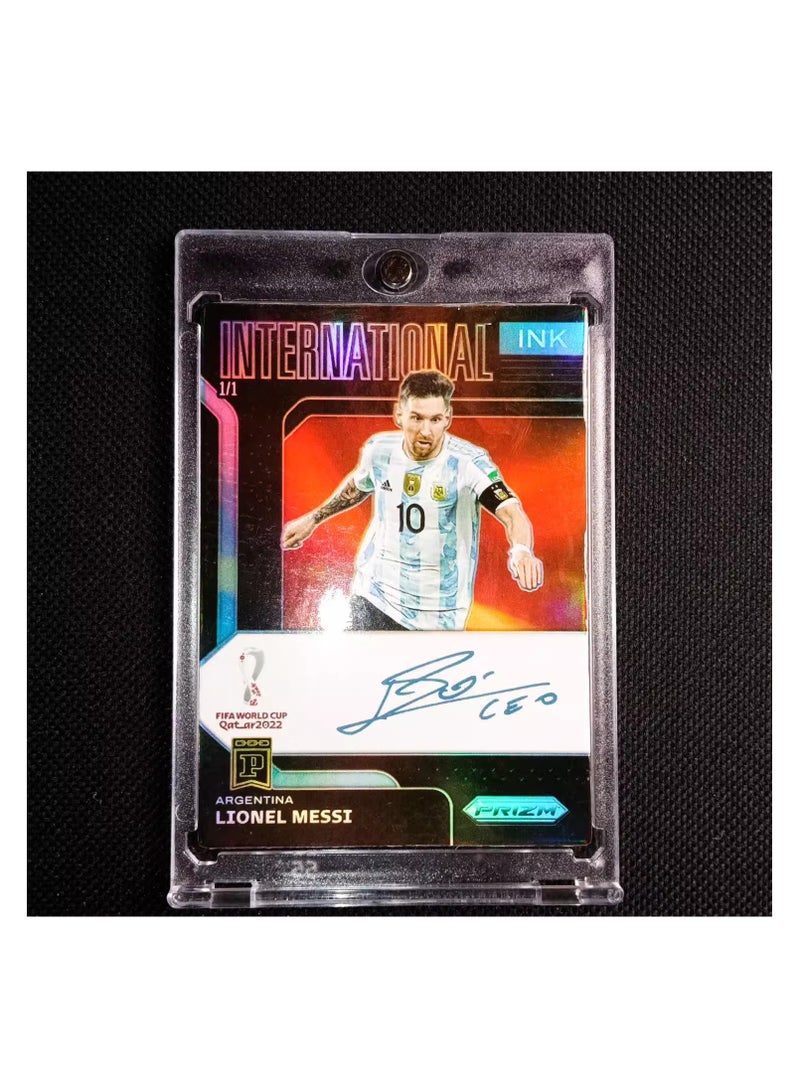 Messi signature star card 1/1 self-made star card refraction card surface card brick physical object