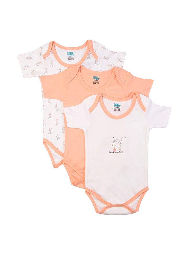 Printed Romper/Bodysuit For Babies - Pack Of 3, Multi Color