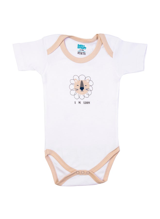 Printed Romper/Bodysuit For Babies - Pack Of 3, Multi Color