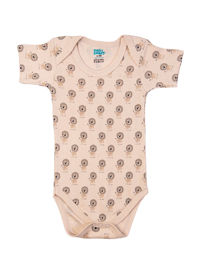 Printed Romper/Bodysuit For Babies - Pack Of 3, Multi Color