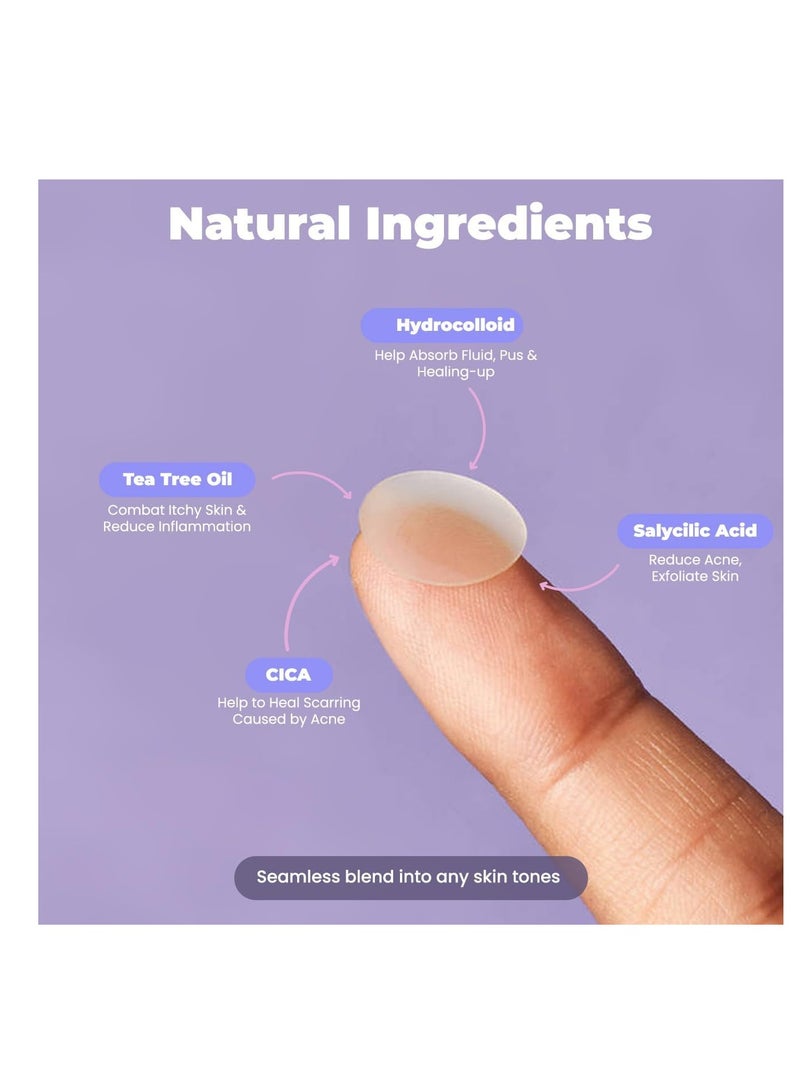 ROSELYNBOUTIQUE Pimples Patches for Face - 300 Counts 4 Sizes Hydrocolloid Acne Patches Fast Absorb