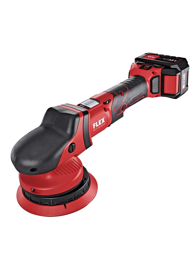 Cordless Roto Random Orbit Polisher Set 150mm, 18.0 V with 2x5.0 Ah Battery, Charger & Case