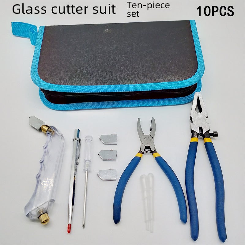 Glass knife suit glass cutter pen knife scratch knife glass flat pliers Oxford bag canvas bag suit