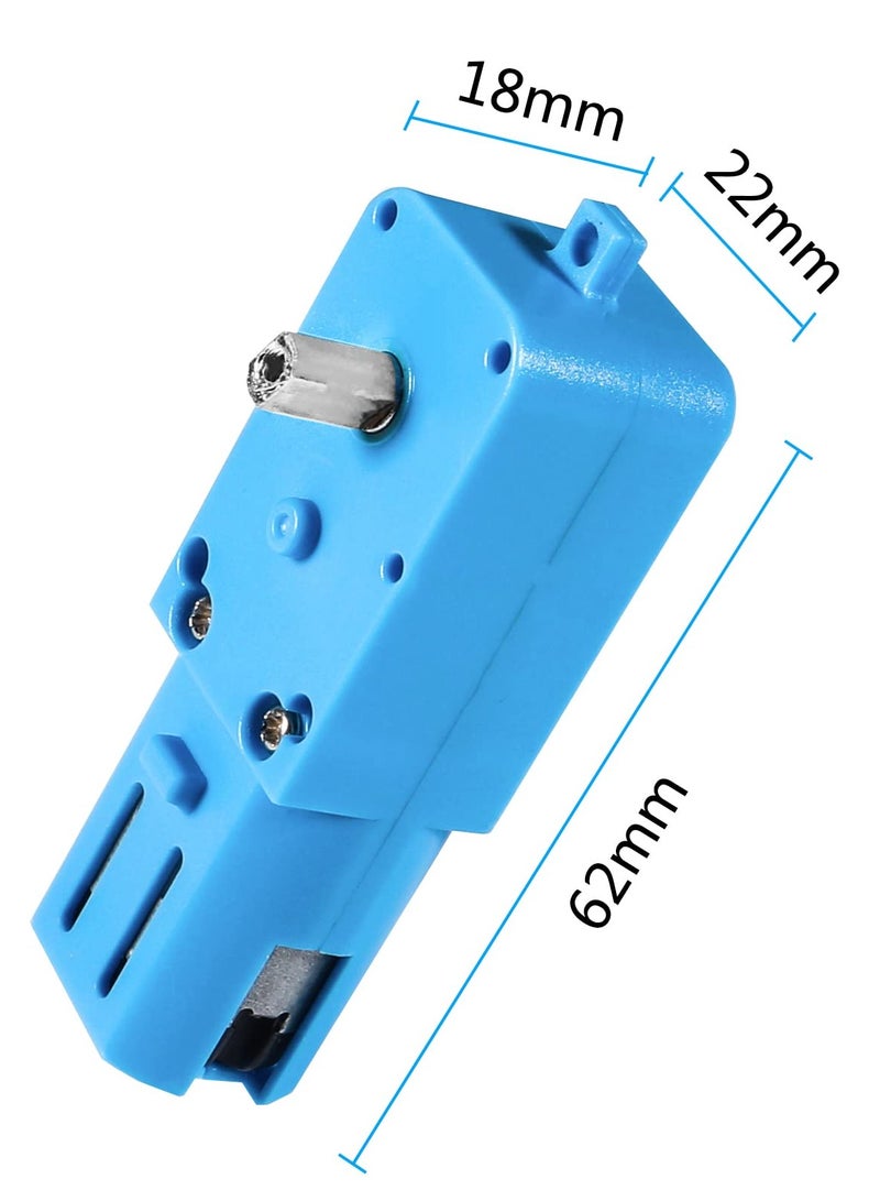 Mini DC 6V TT Gear Motor 1:90 with Metal Gears for Robot Smart Car DIY RC Toys Blue