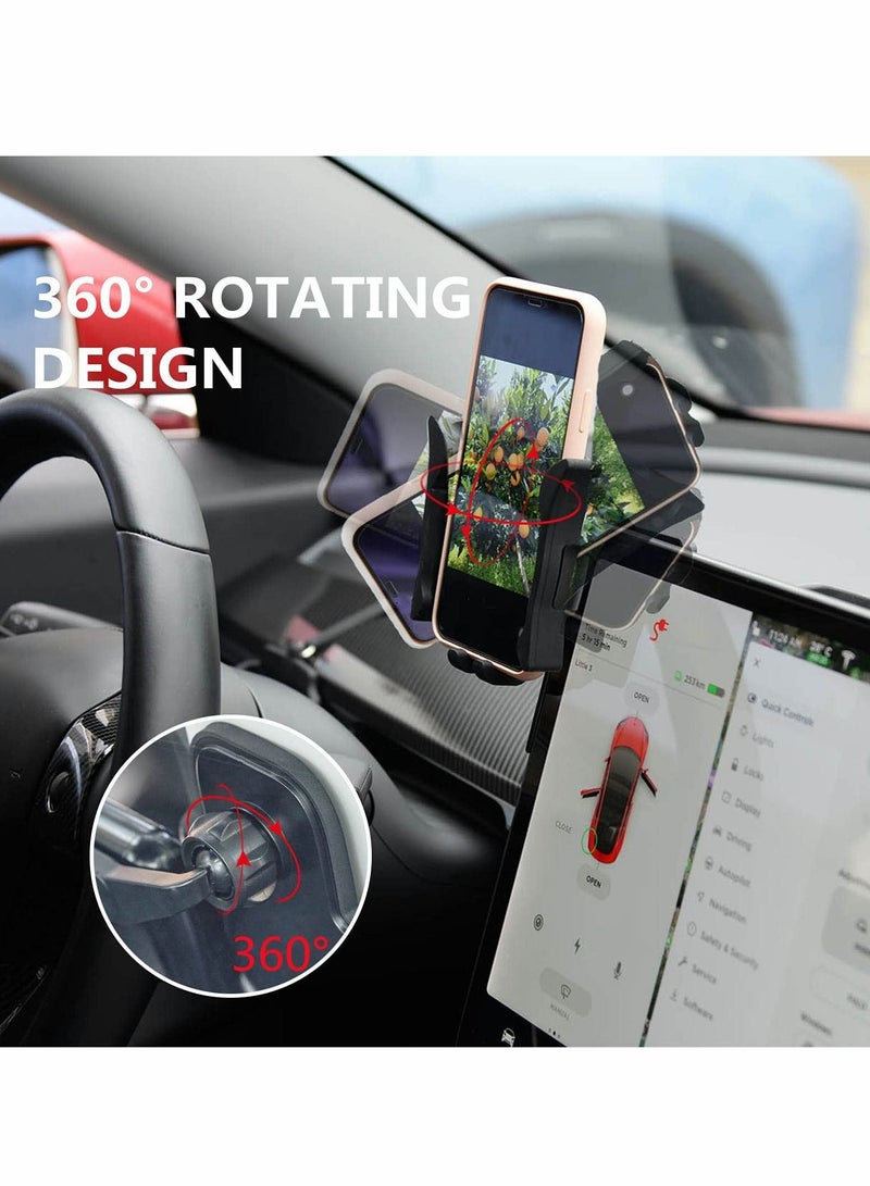 Phone Holder for Tesla Model Y Model 3 Compatible with 5.5-7.0 Inch Smartphones