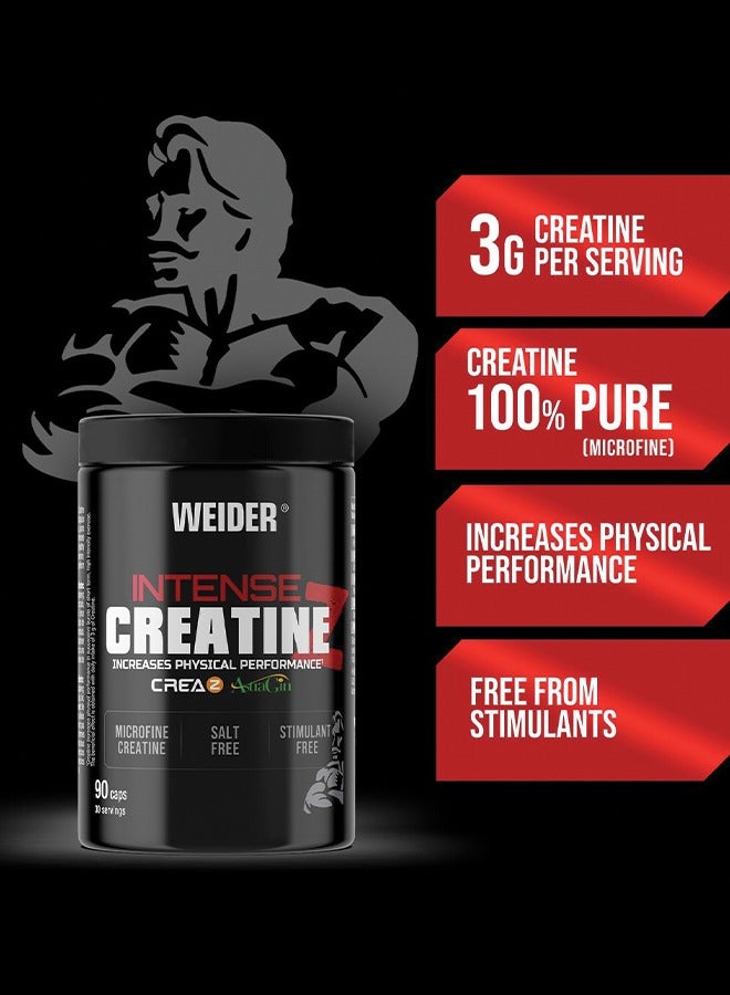 Intense Creatine (90 caps) Microfine Creatine , Salt Free , Stimulant Free