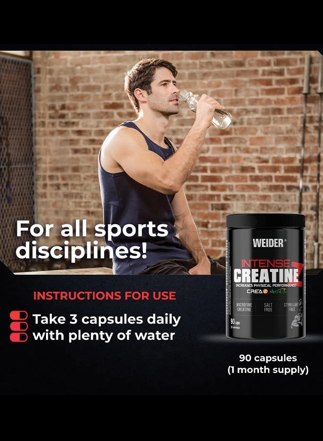 Intense Creatine (90 caps) Microfine Creatine , Salt Free , Stimulant Free