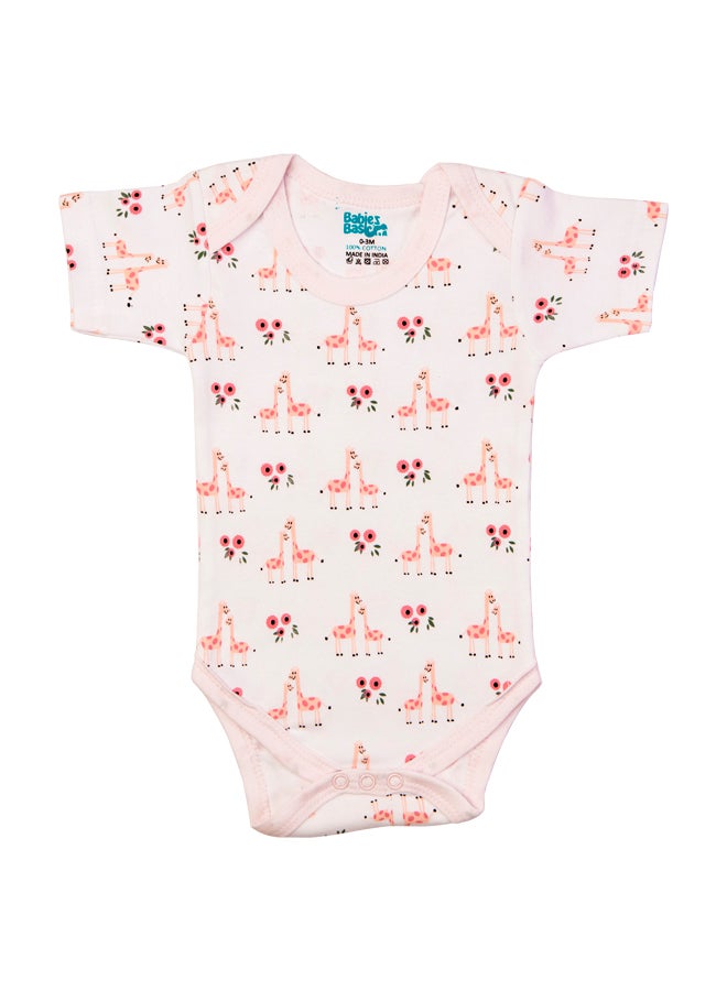 Printed Romper/Bodysuit For Babies - Pack Of 3, Multi Color