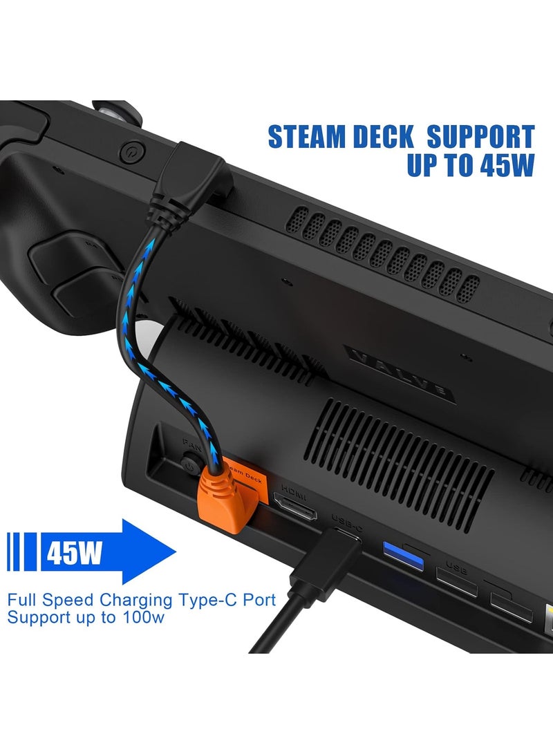 TV Docking Station for Steam Deck/Rog Ally/Switch/Legion Go/Tablet/Smartphone, Supports HDMI 4K@60Hz Video Output, Portable Steam Deck Dock with Gigabit Ethernet, Dual Cooling Fan and 3 USB Ports