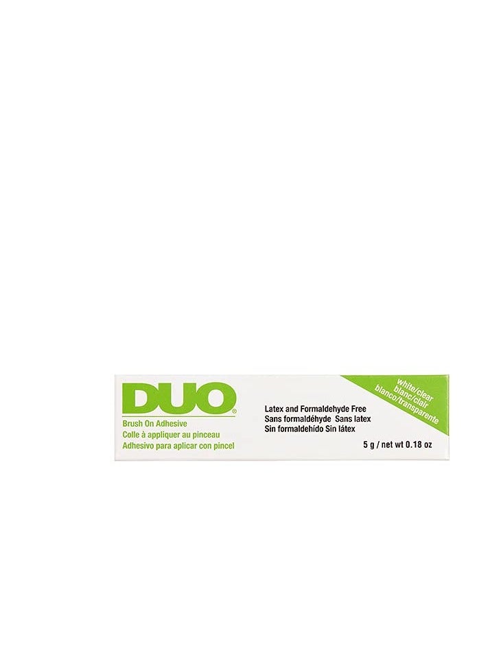 DUO Brush-On Strip Lash Adhesive - Clear, Latex-Free, Long-Lasting Lash Glue with Vitamins A, C & E for Strip & Individual Lashes, 0.18 oz, 1-Pack