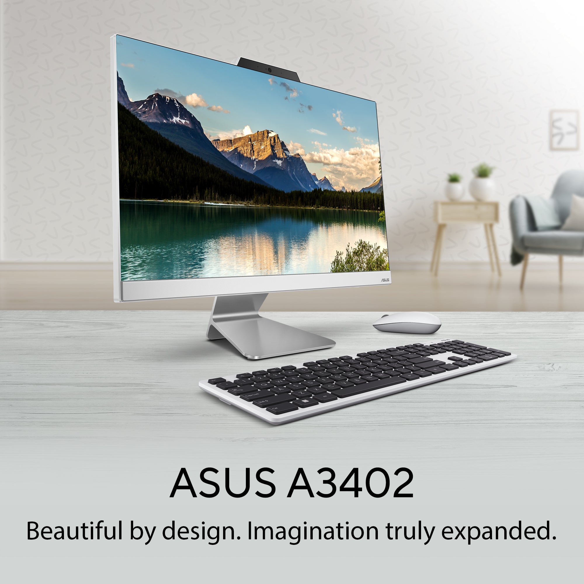 A3402WBAK-I58512W0 AIO With 24-Inch Display, 12th Gen Core i5 Processor/8GB RAM/512GB SSD/Intel UHD Graphics/Windows 11  (5 Year Warranty) English White