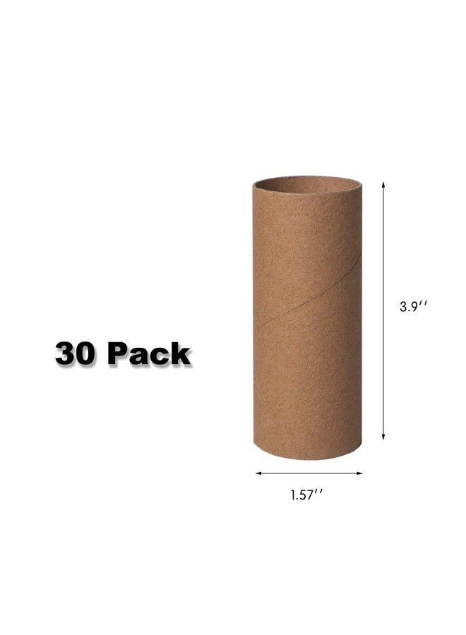 30 Pack Craft Rolls - Round Cardboard Tubes - Cardboard Tubes For Crafts - Craft Tubes - Paper Tube For Crafts - 1.57 X 3.9 Inches - Brown