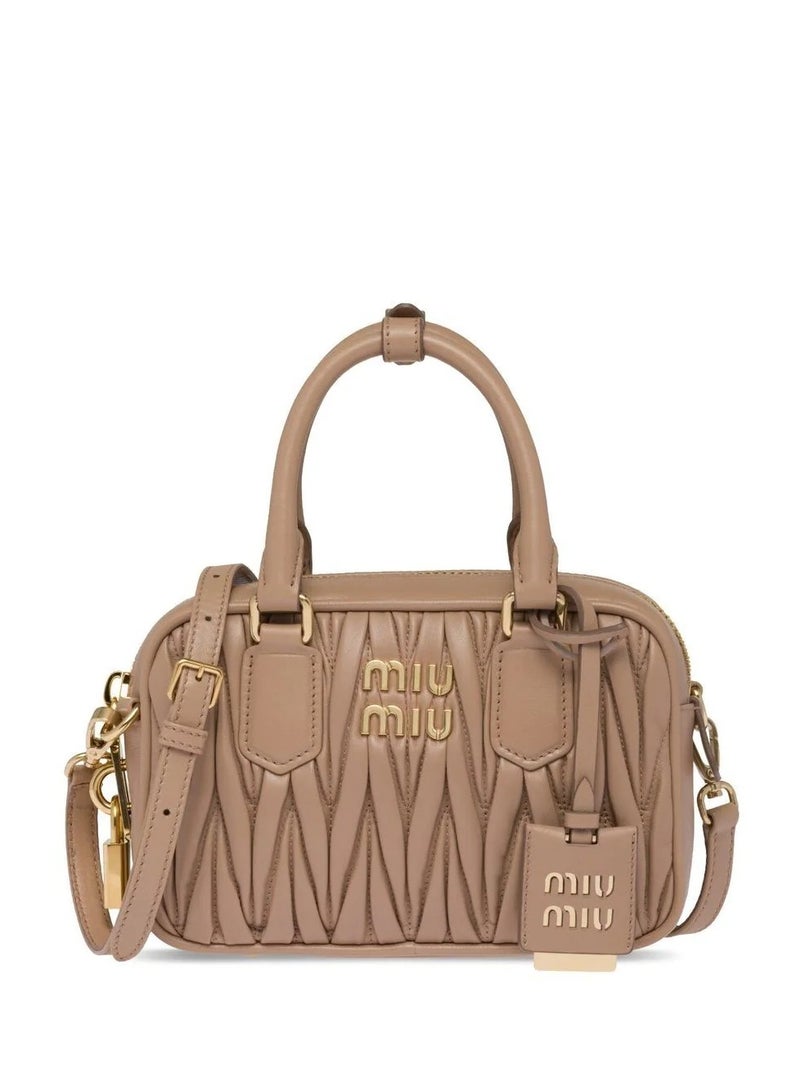 MIU Arcadie Quilted nappa leather bag Shoulder Crossbody