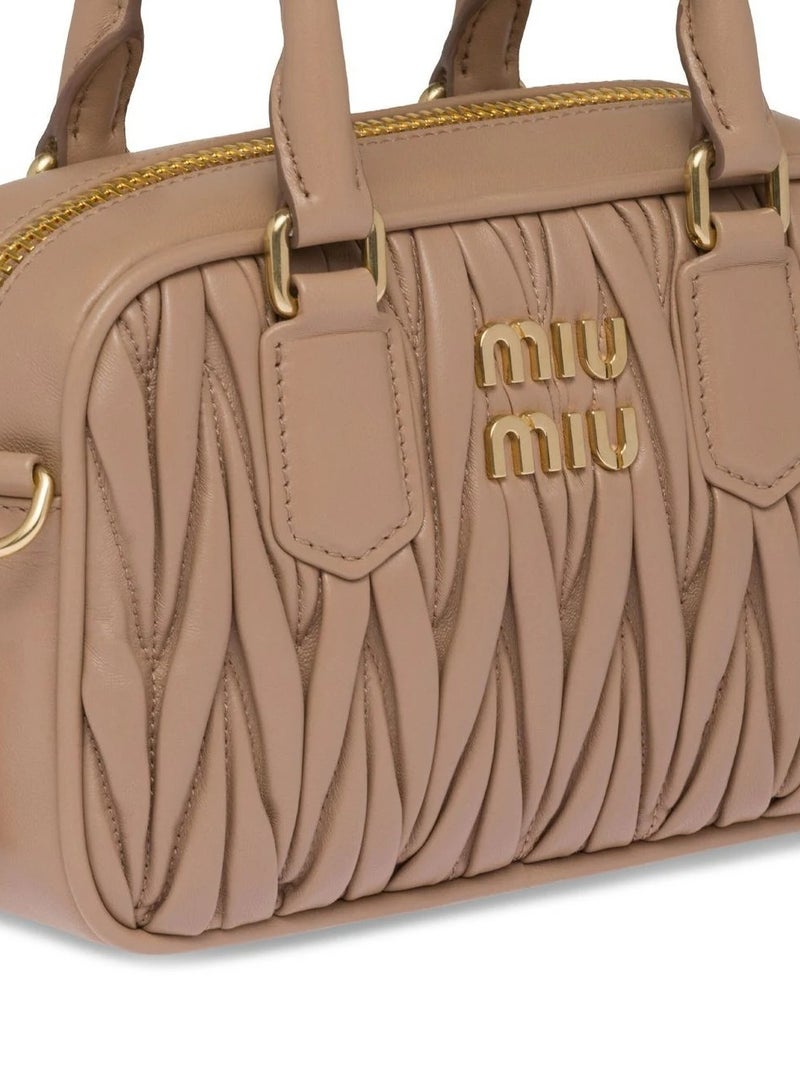 MIU Arcadie Quilted nappa leather bag Shoulder Crossbody