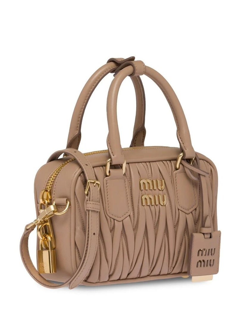 MIU Arcadie Quilted nappa leather bag Shoulder Crossbody