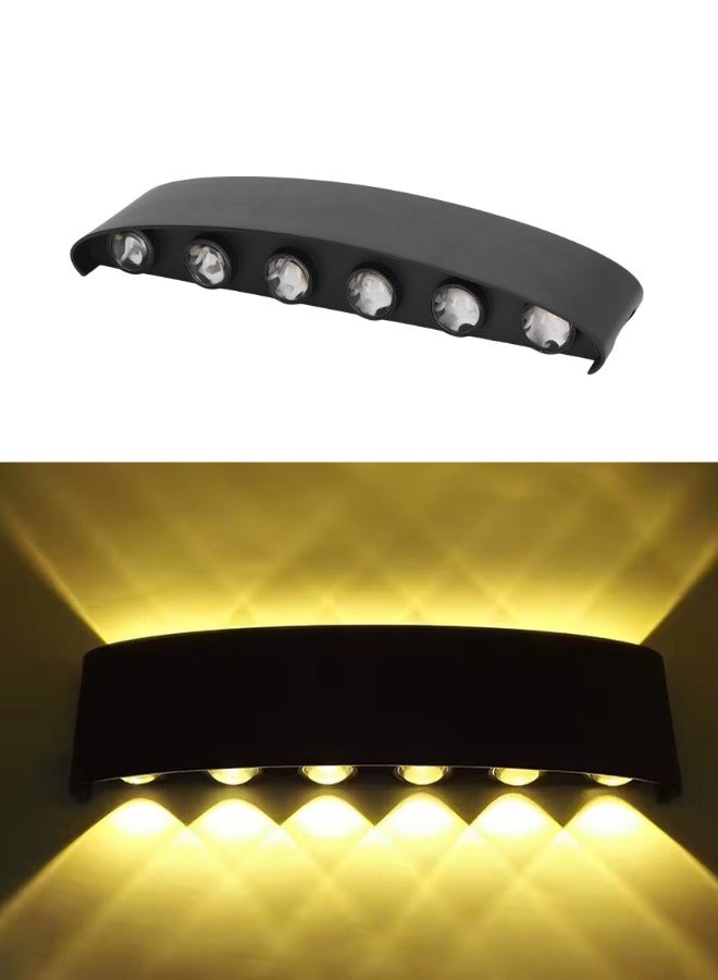 Modern 12W LED Wall Light Black