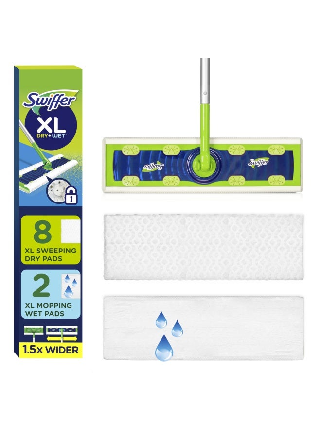 Sweeper Dry With Wet Xl Sweeping Kit 1 Sweeper 8 Dry Cloths 2 Wet Cloths