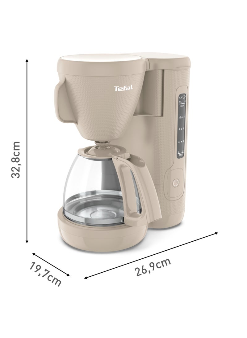 Filter Coffee Machine | Morning 1.25 L Filter Coffee Maker with Permanent Filter | Swivel Filter Holder with Ergonomic Handle | Large Water Tank | 2 Years Warranty 1 W CM2M1B27 Grey