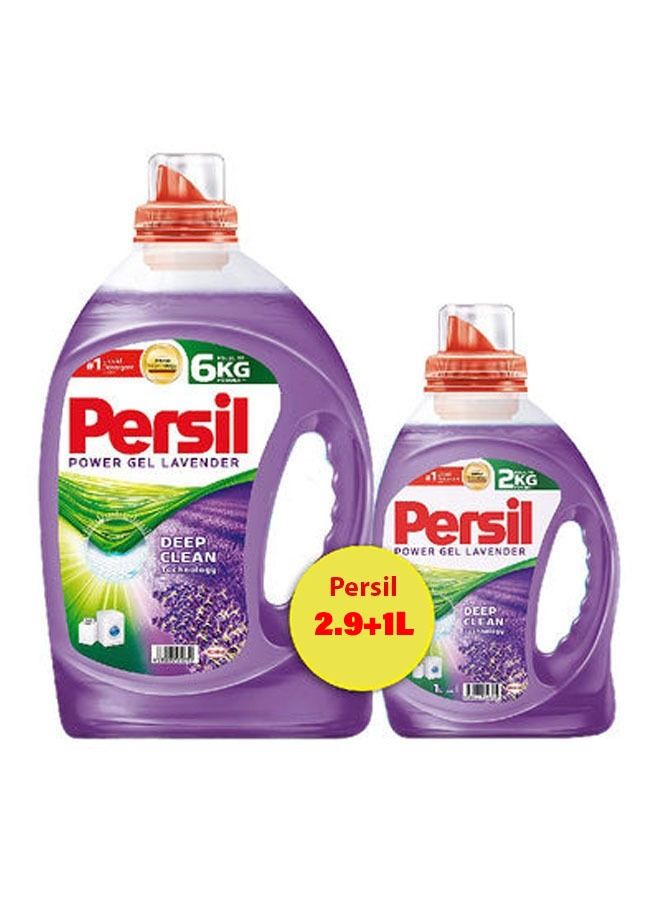 Deep Clean Technology Power Gel Laundry Detergent Liquid Lavender 2.9+1 Liter