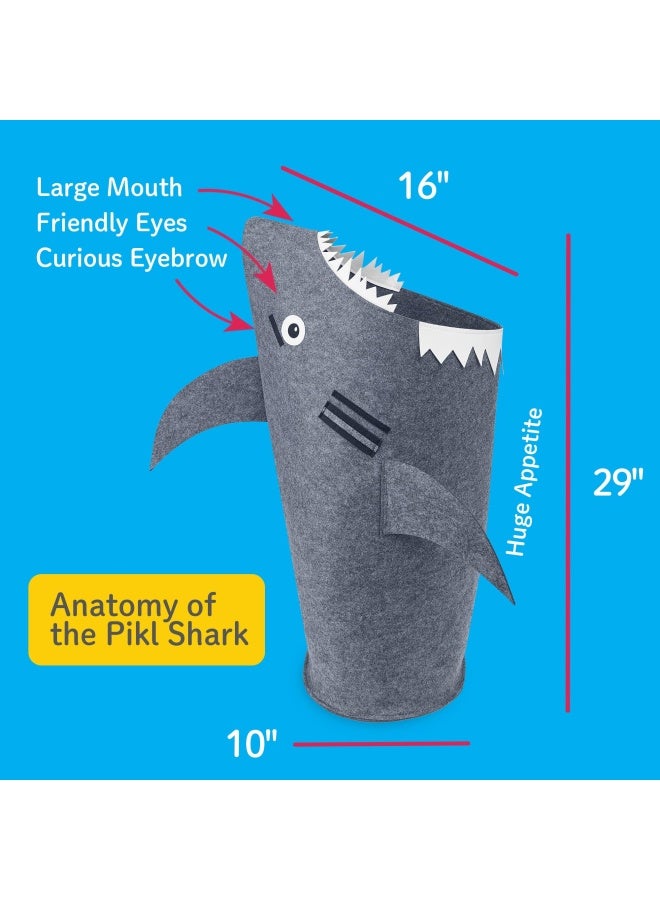 PIKL Glow in the dark Shark Hamper for Kids Unique Patented Design Large Durable Ideal for Toy Storage Kids Laundry Hamper Boys Hamper Baby Shark Laundry basket Kids Laundry Baskets Kids Hamper girls