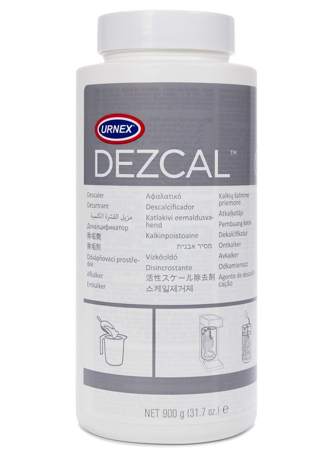 Urnex Dezcal Coffee And Espresso Machine Descaler Activated Scale Remover 900G Bottle Fast Effective Descaling Of Boilers And Heating Elements Faucets Spray Heads Milk Systems
