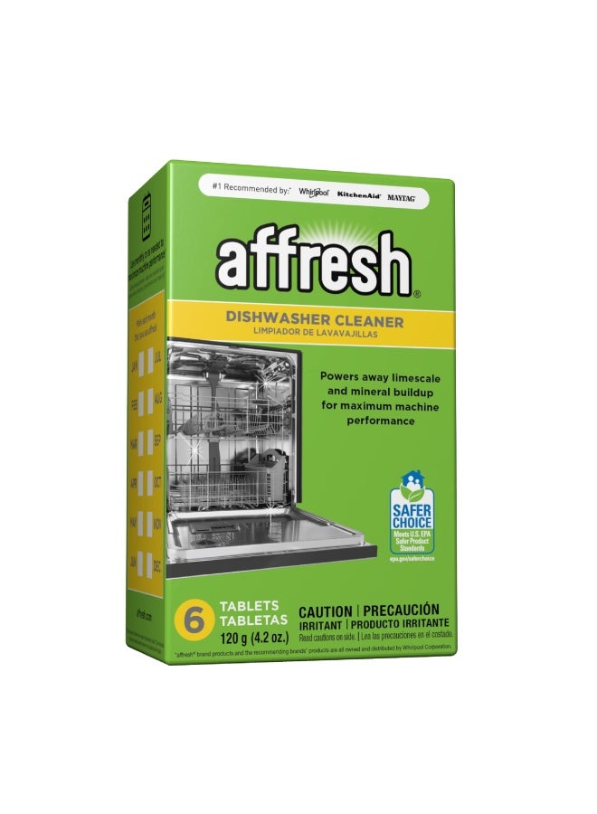 Affresh W10549851 Dishwasher Cleaner 6 Tablets Formulated to Clean Inside All Machine Models  Count