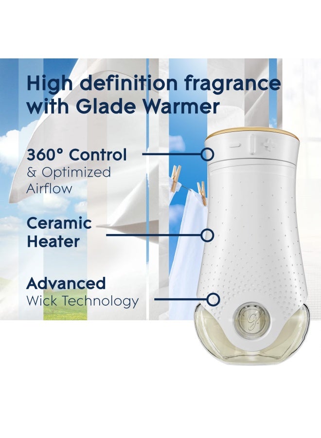 Plugins Scented Oil Starter Kit Plug In Air Freshener And Refills Clean Linen 1 Warmer 5 Refills 3.35 Fl Oz Pack Of 5