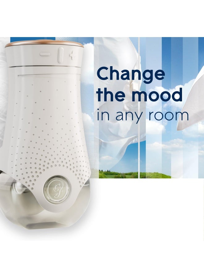 Plugins Scented Oil Starter Kit Plug In Air Freshener And Refills Clean Linen 1 Warmer 5 Refills 3.35 Fl Oz Pack Of 5