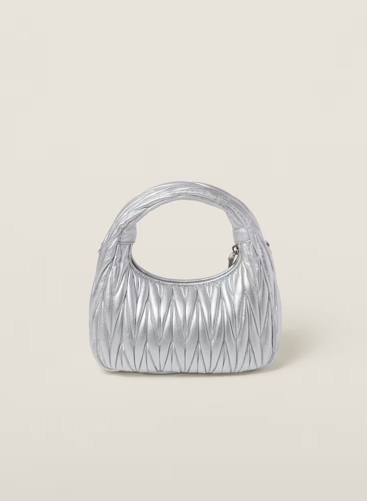 MIU Wander nappa leather hobo Shoulder Bag