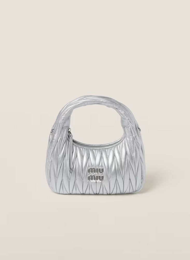 MIU Wander nappa leather hobo Shoulder Bag