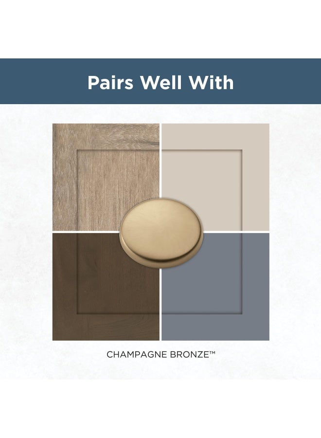 P29542Z Cz B Parow Cabinet Knob Champagne Bronze 1 1 8 In 29Mm Drawer Knob 10 Pack.