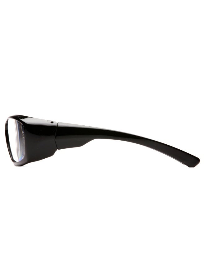 SB7910DRX Emerge Safety Glasses  Black Frame  Clear Lens