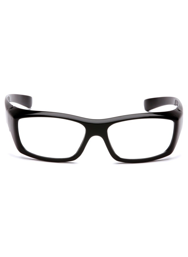 SB7910DRX Emerge Safety Glasses  Black Frame  Clear Lens