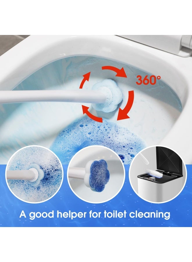 Topo Bear Disposable Toilet Brush Holder Set With 40 Toilet Wand Refills