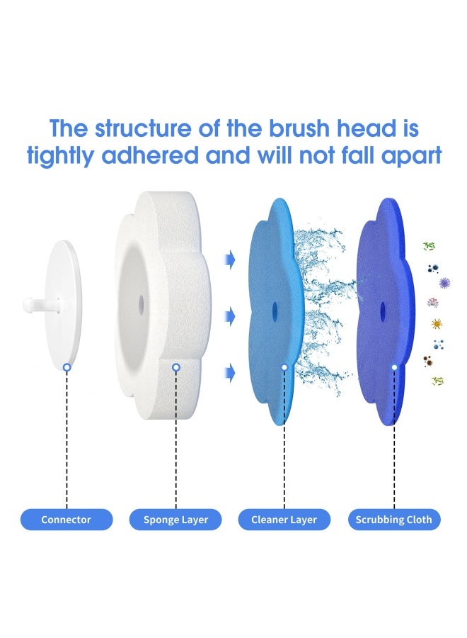 Topo Bear Disposable Toilet Brush Holder Set With 40 Toilet Wand Refills