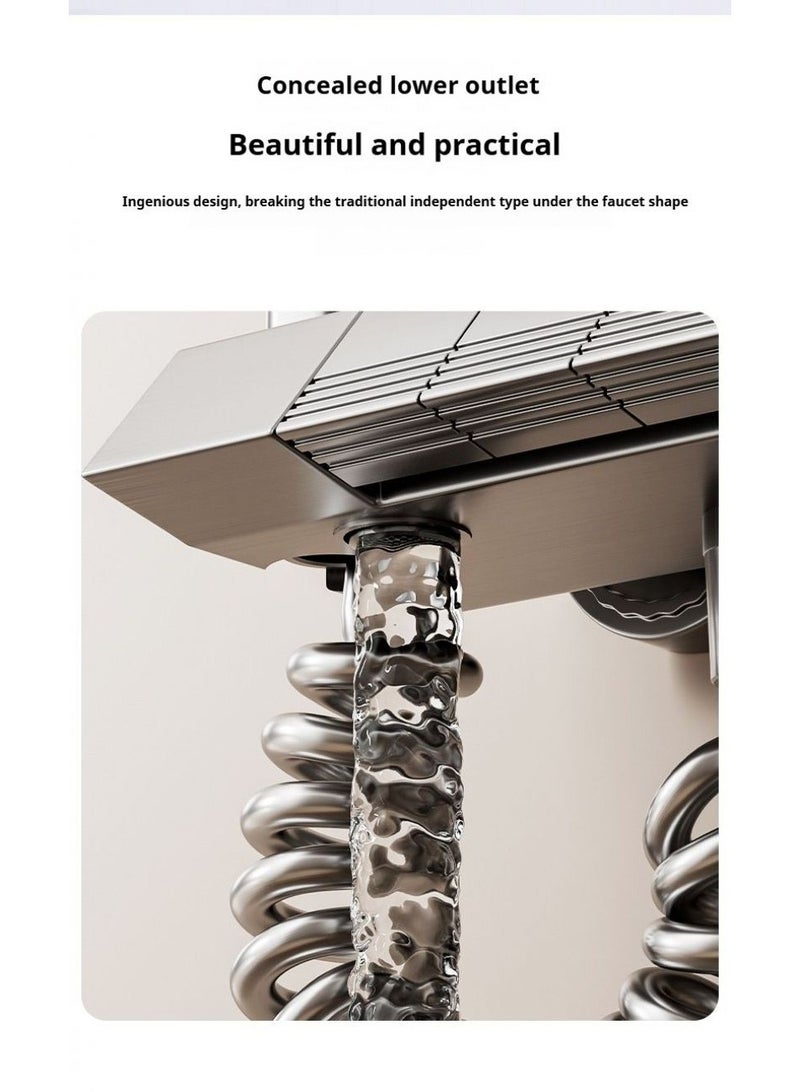 Piano Key Shower Faucet Set Gray Digital Display Shower System 4 Function Bathroom Rain Shower Combo Set Brass Bathtub Faucet With 3 Mode Hand Shower And Bidet Sprayer