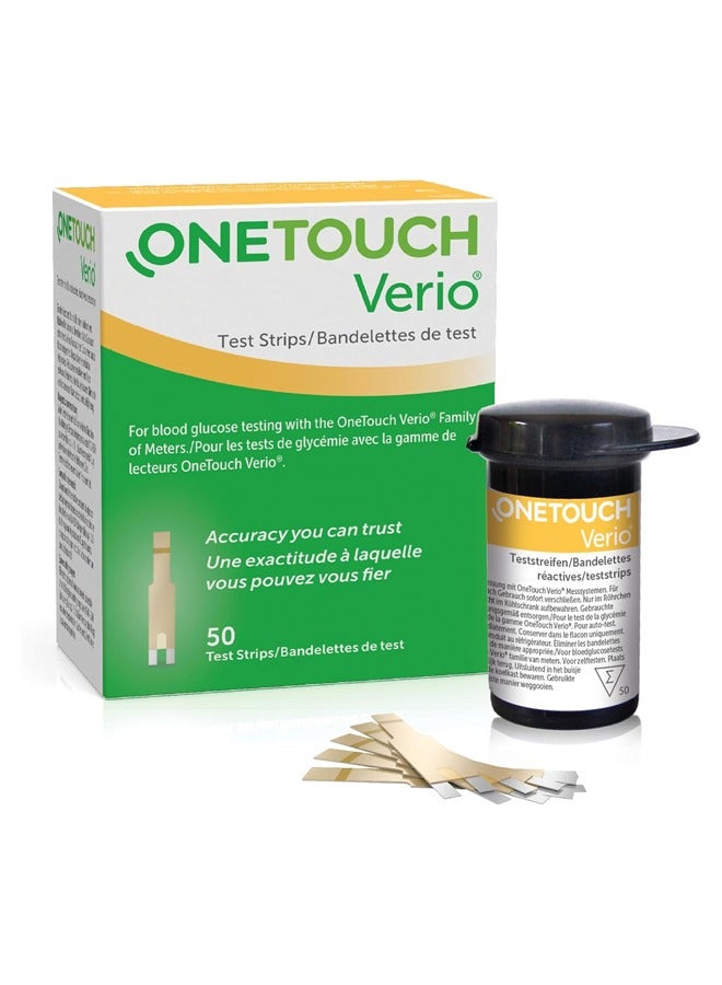 Verio Test Strips - 50 Test Strips for Accurate Blood Glucose Testing