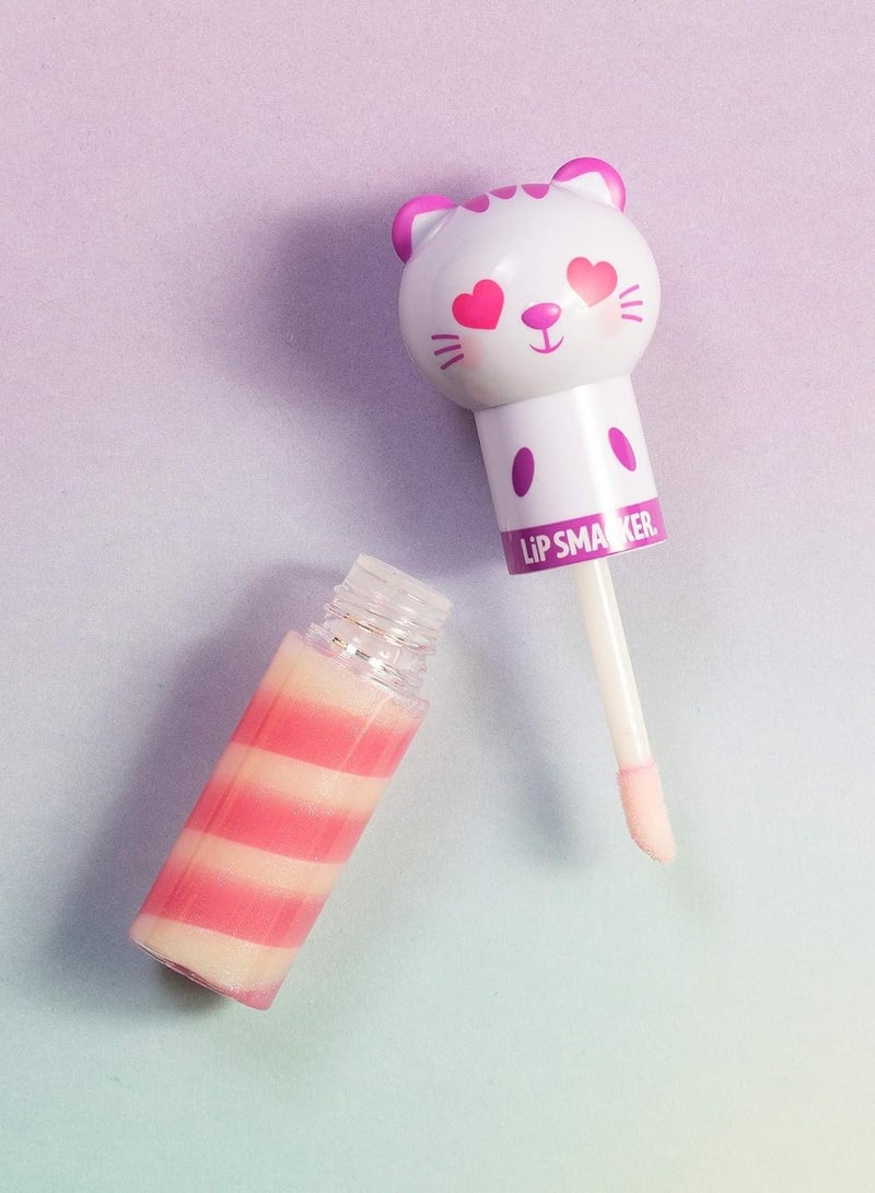 Lip Smacker Lippy Pals Kitty Kitten, Flavored Moisturizing & Smoothing Soft Shine Lip Balm, Hydrating & Protecting Fun Tasty Glossy Finish, Cruelty-Free & Vegan - Sweet Kiwi Kitten