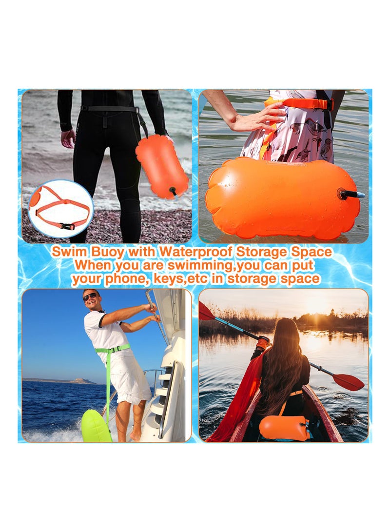 SYOSI, 2 Waterproof Phone Pouchs and 2 Storage Airbags, Underwater Take Photo Clear Pouch for Outdoor Swim Training Snorkeling