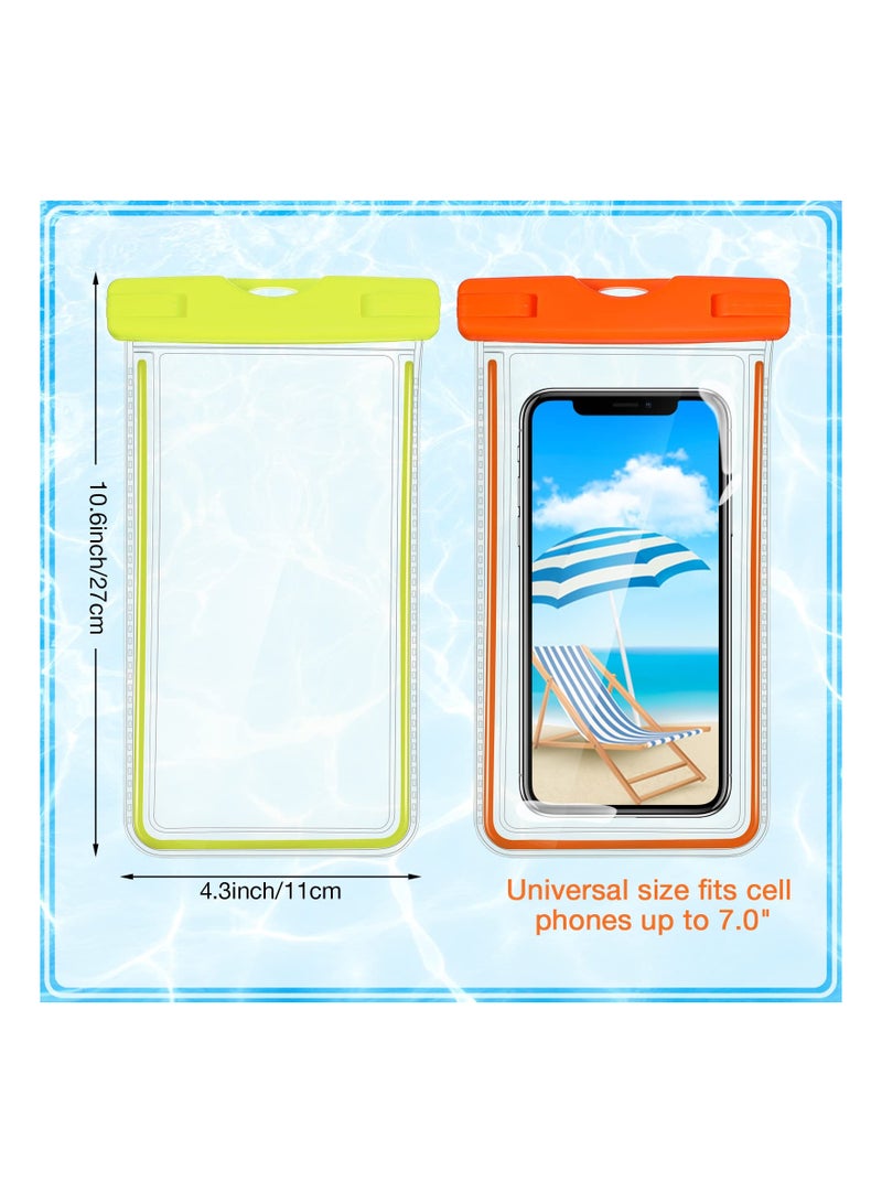 SYOSI, 2 Waterproof Phone Pouchs and 2 Storage Airbags, Underwater Take Photo Clear Pouch for Outdoor Swim Training Snorkeling