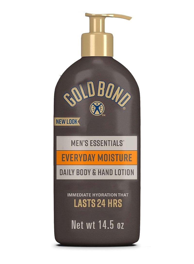 Gold Bond Men's Essentials Everyday Moisture Daily Body & Hand Lotion, 14.5 oz., With Vitamin C