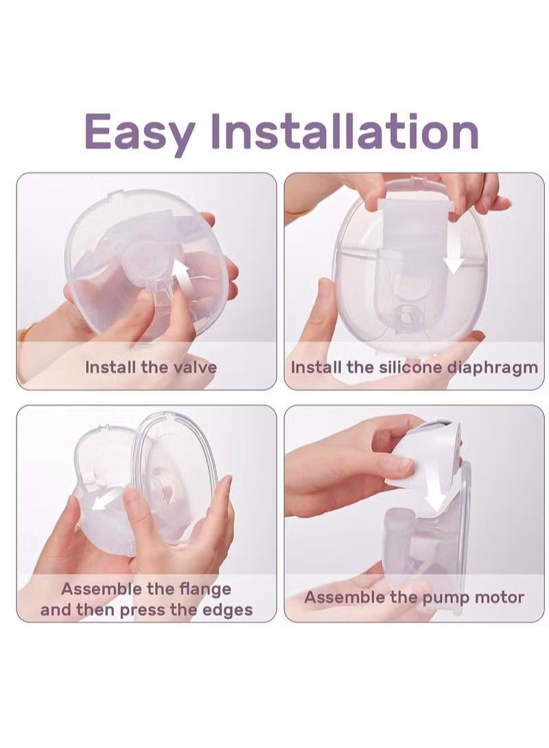 Breast Pump, Wearable Breast Pump with 4 Modes & 9 Levels, Electric Breast Pump for Breastfeeding