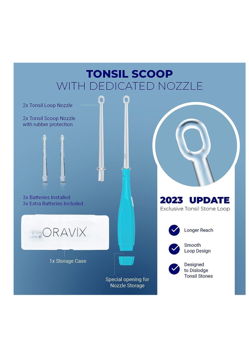 ORAVIX Tonsil Stone Remover - Tonsil Stone Removal Kit - Tonsillolith Remover Tool - Tonsil Cleaner - Fight Bad Breath - Tonsil Stone Removal Tool - Oral Irrigator - Tongue Scraper - 7 Pieces