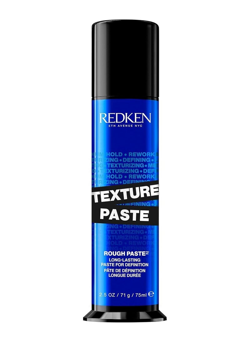 Redken Texture Paste Hair Styling Paste for Definition | Adds Long-Lasting Style & Definition | Relaxed & Deconstructed Styling | Rough Paste | Medium Hold | For All Hair Types | 2.5 Oz