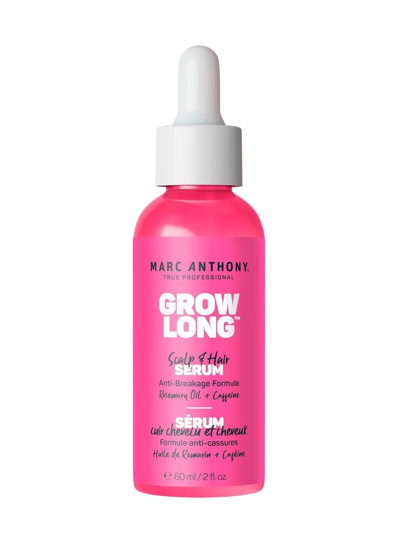 Marc Anthony Grow Long Scalp & Hair Serum - Anti-Breakage Formula Nourish, Strengthen & Hydrate Scalp & Hair Follicles - Natural Shine & Fuller-Looking Hair Strands from Root to Tip, 2 fl oz