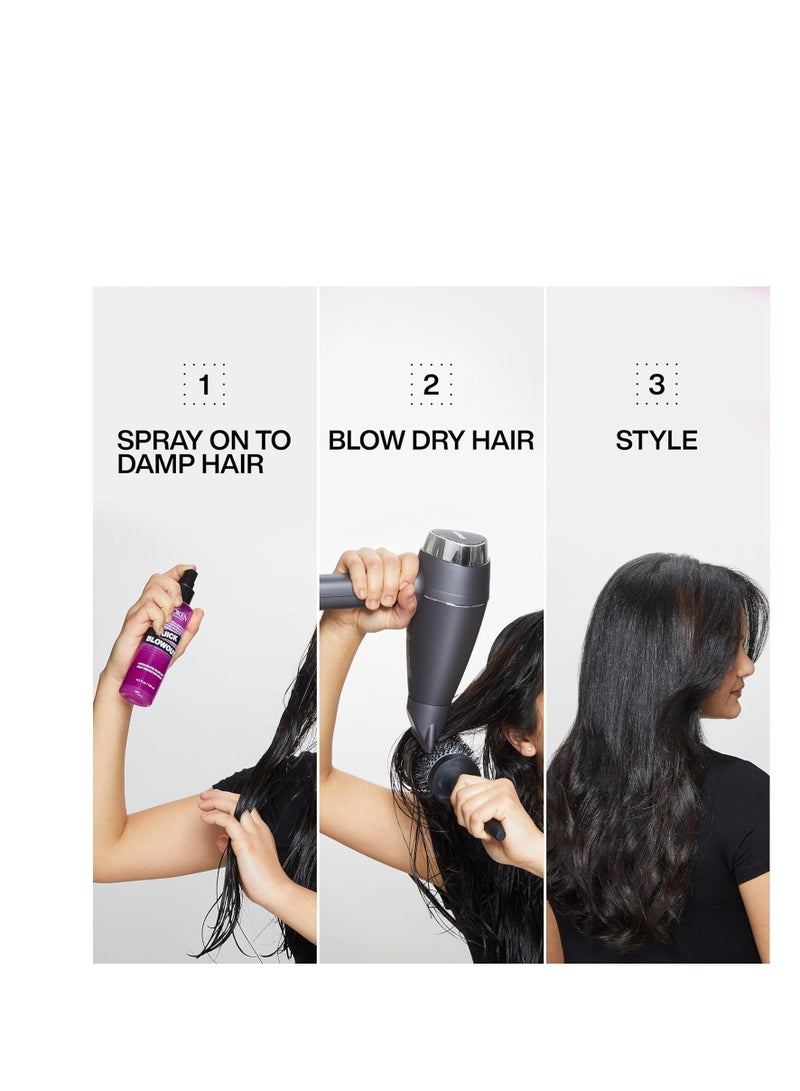 Redken Quick Blowout Heat Protection Spray | Blow Dry Primer to Reduce Styling Time | Smooths & Adds Shine | Lightweight Blowdry Heat Protectant Spray for Hair | For All Hair Types